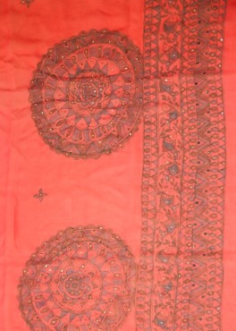 MADHUBANI STOLE – MAYUR CHAKRI