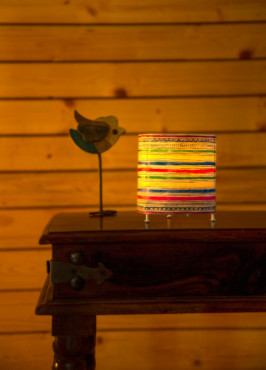 CYLINDER TEALIGHT -STRIPES