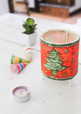 CYLINDER  BABY TEALIGHT- CHRISTMAS TREE