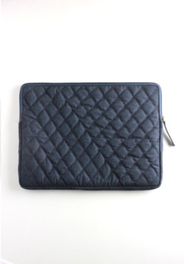 DENIM QUILTED LAPTOP SLEEVE