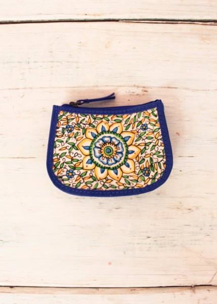 COIN POUCH-OCEAN FLOWER (COLORWAY)