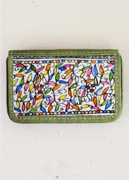 MAGNETIC CARD CASE-FOLIAGE- VINTAGE YELLOW