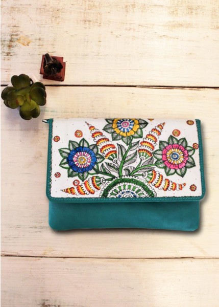 CLUTCH SLING/ TRIFLOWER- EMERALD GREEN